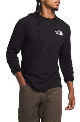 The North Face Long Sleeve NSE Box Logo Graphic Tee in Tnf Black/Photo Real