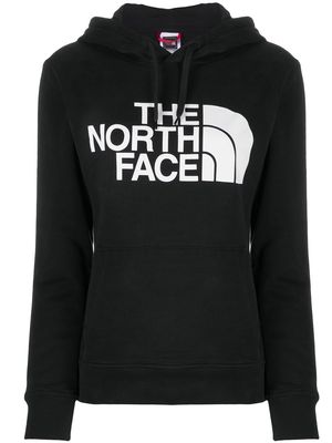 The North Face long-sleeved logo print hoodie - Black