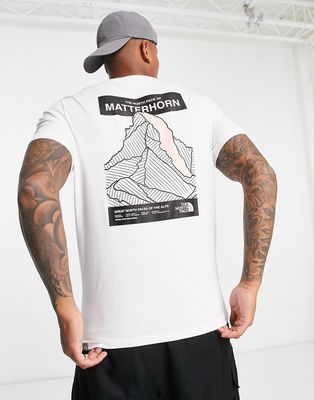 The North Face Matterhorn face T-shirt in white - Exclusive to ASOS