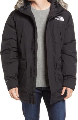 The North Face McMurdo Waterproof 600 Fill Power Hooded Down Parka with Faux Fur Trim in Tnf Black