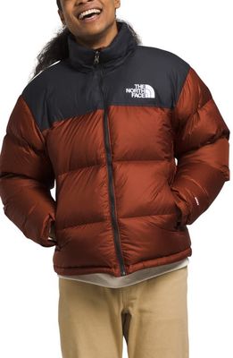 The North Face Men's 1996 Retro Nuptse 700 Fill Power Down Packable Jacket in Brandy Brown/Tnf Black