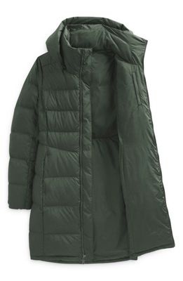 The North Face Metropolis Water Repellent 550 Fill Power Down Hooded Parka in Thyme
