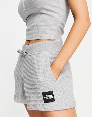 The North Face Mhysa quilted shorts in gray