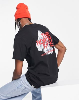 The North Face mountain shadow T-shirt in black - Exclusive to ASOS