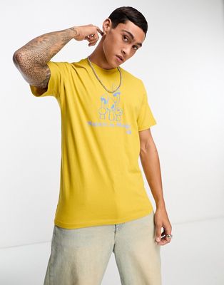 The North Face 'Nature is Magic' chest print t-shirt in yellow