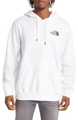 The North Face Never Stop Exploring Box Logo Graphic Hoodie in Tnf White/Tnf Black