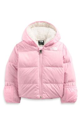 The North Face North Hooded Water Repellent 600 Fill Power Down Jacket in Cameo Pink