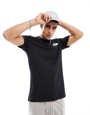 The North Face NSE Box back print t-shirt in black-White