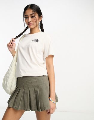 The North Face NSE Box backprint t-shirt in off white