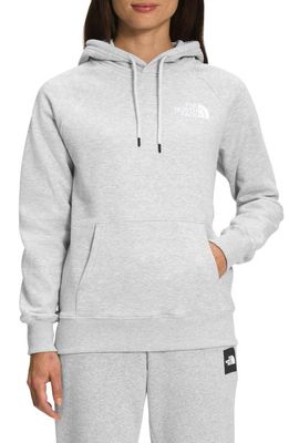 The North Face NSE Box Logo Graphic Hoodie in Light Grey Heather/Black