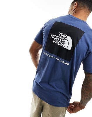 The North Face NSE box print T-shirt in blue