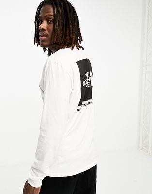 The North Face NSE long sleeve back print T-shirt in white