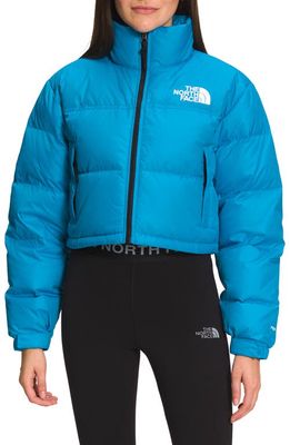 The North Face Nuptse 700 Fill Power Down Short Jacket in Acoustic Blue