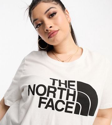 The North Face Plus Half Dome front chest logo t-shirt in black with white detail