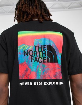 The North Face Printed Box NSE back print T-shirt in black