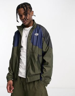 The North Face rain jacket in khaki and black-Green
