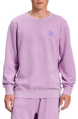 The North Face Relaxed Fit Garment Dye Sweatshirt in Lupine