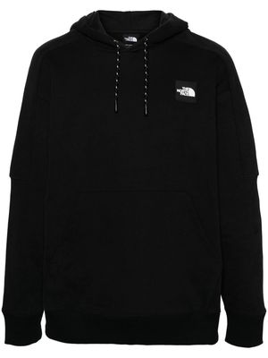 The North Face rubberised-logo cotton hoodie - Black