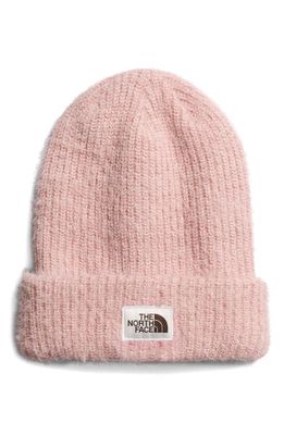 The North Face Salty Bae Knit Beanie in Pink Moss