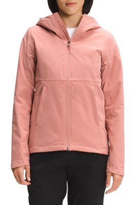The North Face Shelbe Fleece Lined Full Zip Hoodie in Rose Dawn