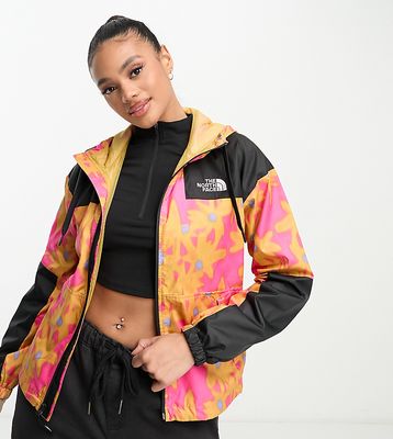 The North Face Sheru hooded shell jacket in yellow flower print Exclusive to ASOS