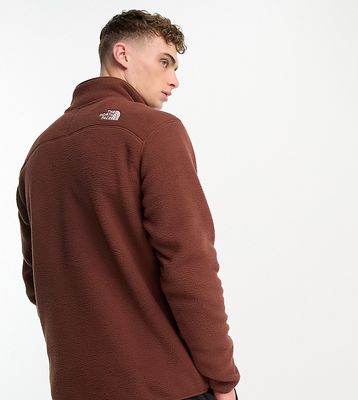 The North Face Shispare sherpa 1/4 zip fleece in oak brown - Exclusive to ASOS