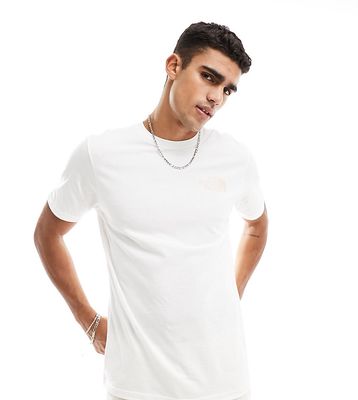 The North Face store 66 back print t-shirt in white & pink Exclusive to ASOS