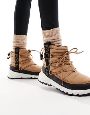 The North Face Thermoball lace up boots in brown