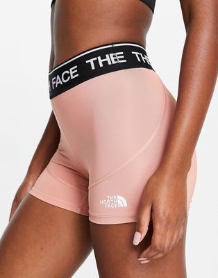 The North Face Training logo shorts in pink