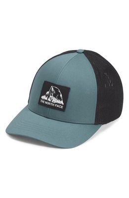 The North Face Truckee Fitted Trucker Hat in Goblin Blue/Tnf Black