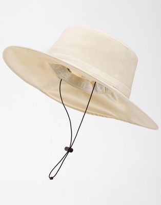 The North Face Twist bucket hat in cream-White
