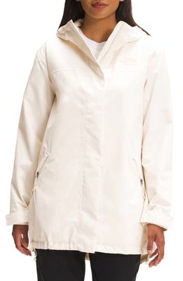 The North Face Voyage Waterproof Hooded Coat in Gardenia White