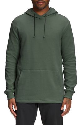 The North Face Waffle Longline Hoodie in Thyme