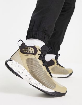 The North Face Wayroute high top sneakers in tan-Brown