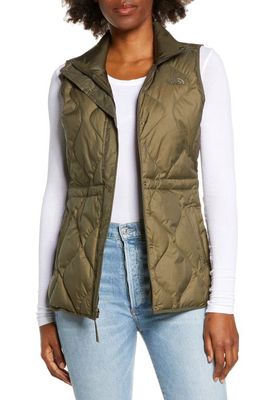 The North Face Westcliffe Water Repellent Down Vest in New Taupe Green