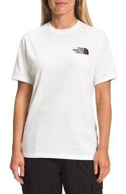 The North Face Women's Box Logo Graphic Tee in Tnf White/Ombre Graphic