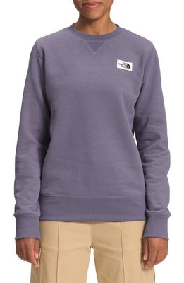 The North Face WOMENS HERITAGE PATCH CREW in Lunar Slate