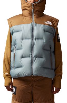 The North Face x Undercover SOUKUU Gender Inclusive Cloud Down Nuptse Hooded Vest in Sepia Brown/Concrete Gr
