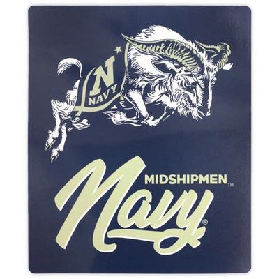 THE NORTHWEST GROUP Navy Midshipmen 50'' x 60'' Signature Raschel Plush Throw Blanket