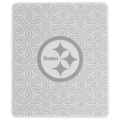 THE NORTHWEST GROUP Pittsburgh Steelers 50'' x 60'' Floral Raschel Throw Blanket in Gray