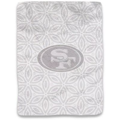 THE NORTHWEST GROUP San Francisco 49ers 50'' x 60'' Floral Raschel Throw Blanket in Gray