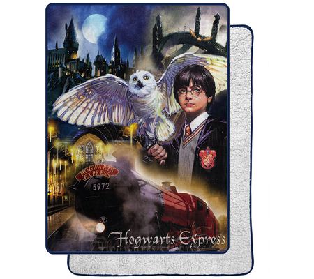 The Northwest Harry Potter Magic Montage Sherpa Throw Blanket