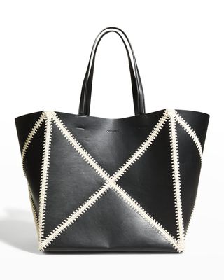The Origami Large Faux-Leather Tote Bag