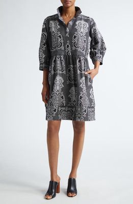 The Oula Company Day Cotton Shift Dress in Black White