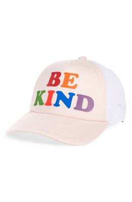 The Phluid Project Be Kind Trucker Hat in Pink Multi