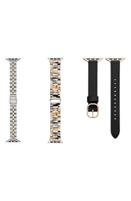 The Posh Tech 3-Pack Apple Watch Watchbands in Silver/gold