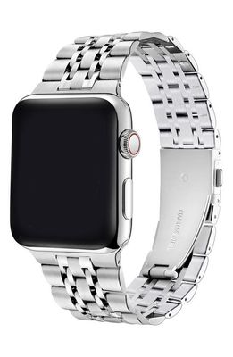 The Posh Tech Apple Watch® SE & Series 7/6/5/4/3/2/1 Bracelet Watchband in Silver