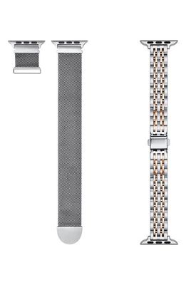 The Posh Tech Assorted 2-Pack 38mm Apple Watch® Watchbands in Rose Gold /Starburst 