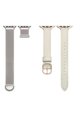 The Posh Tech Assorted 2-Pack Apple Watch® Watchbands in White /Starburst 