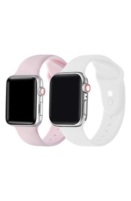 The Posh Tech Assorted 2-Pack Silicone Apple Watch® Watchbands in Pink/White 